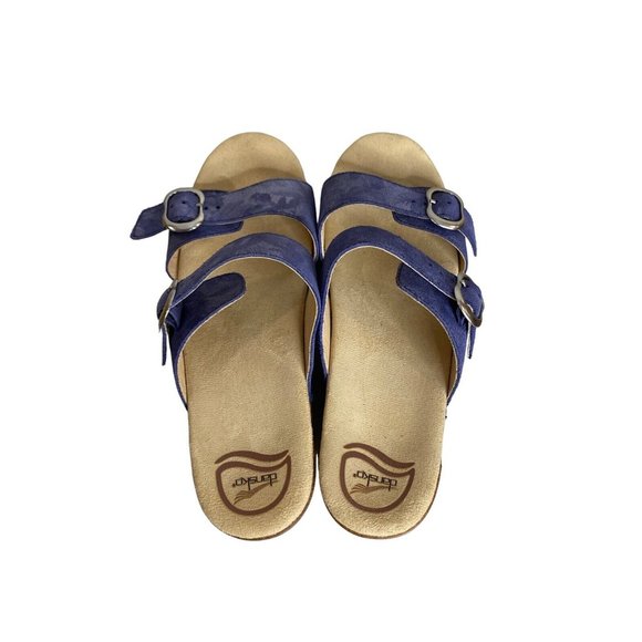 Dansko Women Sandals Sophie Shimmer Blue Platform Size 9 fits like a 8.5 - Picture 4 of 6